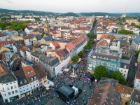 Blick über den St. Johanner Markt von oben